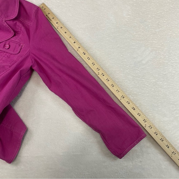 Denim&Co Pink Blazer Womens Jacket Pockets Size Large - Picture 9 of 9